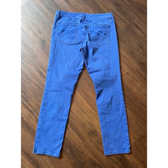 White House Black Market Size 10 Royal Blue Denim‎ Slim Ankle Jeans Pants - Picture 4 of 7